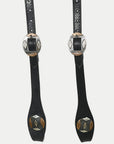 Hilason Horse Genuine Leather One Ear Headstall Bridle GS Concho Black
