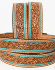 HILASON Western Genuine Leather Belt for Men Women Cowboy Cowgirl Handmade Unisex Full Grain Heavy Duty Floral Tooled Belt