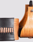 BAR H EQUINE Western Horse Oak Wood Genuine Leather Cover Bell Stirrup Tan