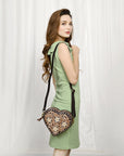 American Darling Canteen Hand Tooled Genuine Leather Women Bag Western Canteen Handbag Purse |