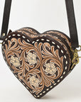 American Darling Canteen Hand Tooled Genuine Leather Women Bag Western Canteen Handbag Purse |