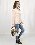 ADBGA427A American Darling JEWELRY CASE Hand Tooled Hair-on Genuine Leather women bag western handbag purse