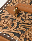 American Darling Jewelry Case Hand Tooled Hair On Genuine Leather Women Bag Western Handbag Purse |