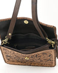 OHA119A Ohlay Western Genuine Leather Hand Tooled Women Crossbody Bags