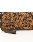 Ohlay Bags OHA129B Clutch Hand Tooled Genuine Leather Women Bag Western Handbag Purse