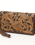 Ohlay Bags OHA129B Clutch Hand Tooled Genuine Leather Women Bag Western Handbag Purse
