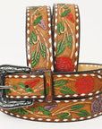 American Darling Beautifully Hand Tooled Genuine American Leather Belt Men and Women