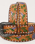 American Darling Beautifully Hand Tooled Genuine American Leather Belt Men and Women