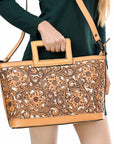 American Darling Hand Tooled Genuine Leather women bag western handbag purse