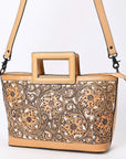American Darling Hand Tooled Genuine Leather women bag western handbag purse