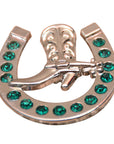 Western Screw Back Concho Emerald Horseshoe Boots Crystals Headstall Tack