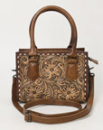 American Darling ADBG1452 Cross Body Hand Tooled Genuine Leather women bag western handbag purse