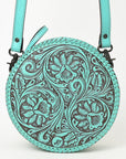 American Darling Canteen Hand Tooled Genuine Leather Women Bag Western Handbag Purse