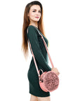 American Darling Canteen Hand Tooled Genuine Leather Women Bag Western Handbag Purse