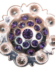 1.5 Inch HILASON Western Screw Back Purple Crystals Berry Concho Saddle & Tack