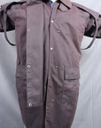 HILASON Outerwear Short Length Lightweight Waterproof Oilskin Duster Coat Rain Jacket Brown