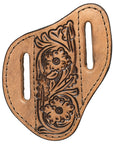 Hilason Leather Angled Knife Scabbard Sheath Cover Floral Tooled