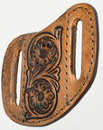 Hilason Leather Angled Knife Scabbard Sheath Cover Floral Tooled