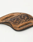 Hilason Leather Angled Knife Scabbard Sheath Cover Floral Tooled