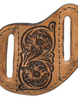 Hilason Leather Angled Knife Scabbard Sheath Cover Floral Tooled