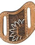Hilason Leather Angled Knife Scabbard Sheath Cover Floral Tooled