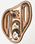 Hilason Leather Angled Knife Scabbard Sheath Cover Floral Tooled