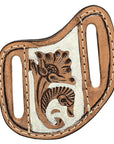 Hilason Leather Angled Knife Scabbard Sheath Cover Floral Tooled