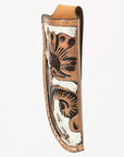Med-Lrg Hilason Western Floral Stylish Design Geniune Leather Knife Holder