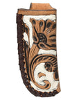 Med-Lrg Hilason Western Floral Stylish Design Geniune Leather Knife Holder