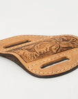 Hilason Leather Angled Knife Scabbard Sheath Cover Floral Tooled