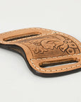Hilason Leather Angled Knife Scabbard Sheath Cover Floral Tooled