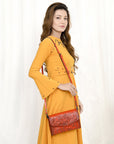 American Darling Wallet Hand Tooled Genuine Leather women bag western handbag purse
