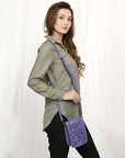 American Darling Cell Phone Holder Hand Tooled Genuine Leather women bag western handbag purse