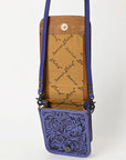 American Darling Cell Phone Holder Hand Tooled Genuine Leather women bag western handbag purse
