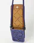 American Darling Cell Phone Holder Hand Tooled Genuine Leather women bag western handbag purse