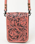 American Darling Cell Phone Holder Hand Tooled Genuine Leather women bag western handbag purse