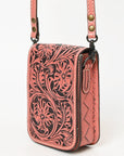 American Darling Cell Phone Holder Hand Tooled Genuine Leather women bag western handbag purse