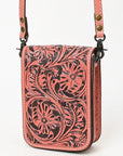 American Darling Cell Phone Holder Hand Tooled Genuine Leather women bag western handbag purse