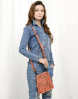 American Darling Cross Body Hand Tooled Genuine Leather women bag western handbag purse