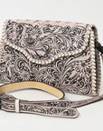 American Darling ADBG1137A Clutch Hand Tooled Genuine Leather women bag western handbag purse