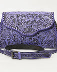 American Darling ADBG1137A Clutch Hand Tooled Genuine Leather women bag western handbag purse