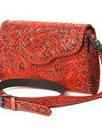 American Darling ADBG1137A Clutch Hand Tooled Genuine Leather women bag western handbag purse