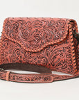 American Darling ADBG1137A Clutch Hand Tooled Genuine Leather women bag western handbag purse