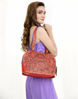 American Darling Tote Hand Tooled Genuine Leather women bag western handbag purse