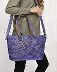 American Darling Tote Hand Tooled Genuine Leather women bag western handbag purse