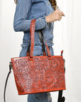 American Darling Tote Hand Tooled Genuine Leather women bag western handbag purse