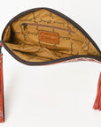 American Darling Clutch Hand Tooled Genuine Leather Women Bag Western Handbag Purse