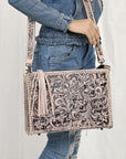 American Darling Hand Tooled Genuine Leather Women Bag Western Handbag Purse