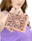 American Darling Wallet Hand Tooled Genuine Leather Women Bag Western Handbag Purse