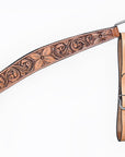 Bar H Equine Western Horse Genuine Leather Floral Carved Tack Set Tan